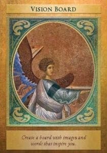 angel card vision board with archangel gabriel