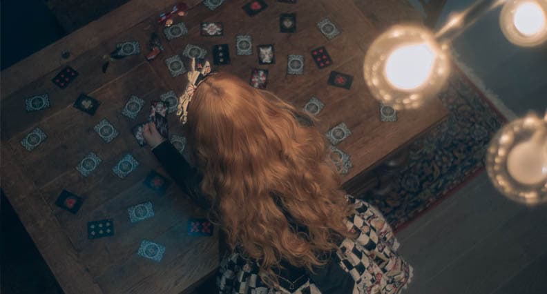 girl performing blessing spell