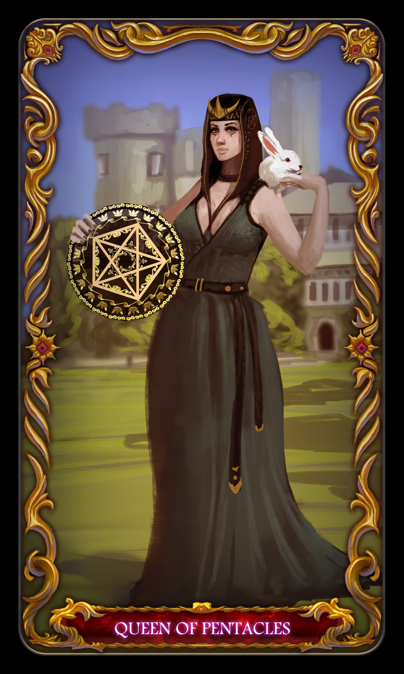 Queen of Pentacles Tarot Card