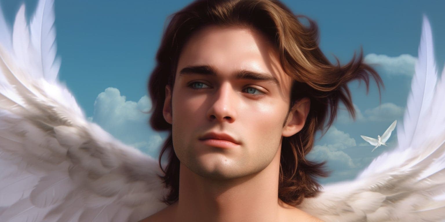 Angel Number 1117 - Angel with short brown hair.