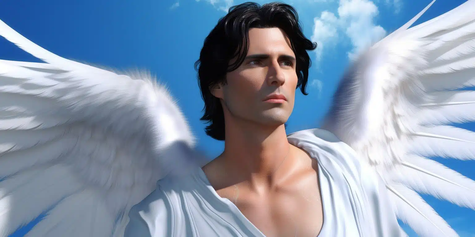 Angel Number 7111 - Angel with short black hair.