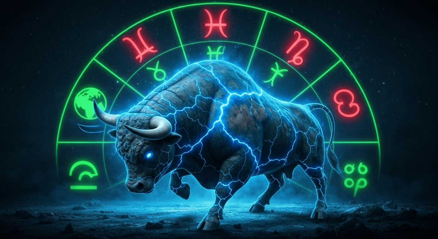 Earth bull cracks revealing blue energy within.