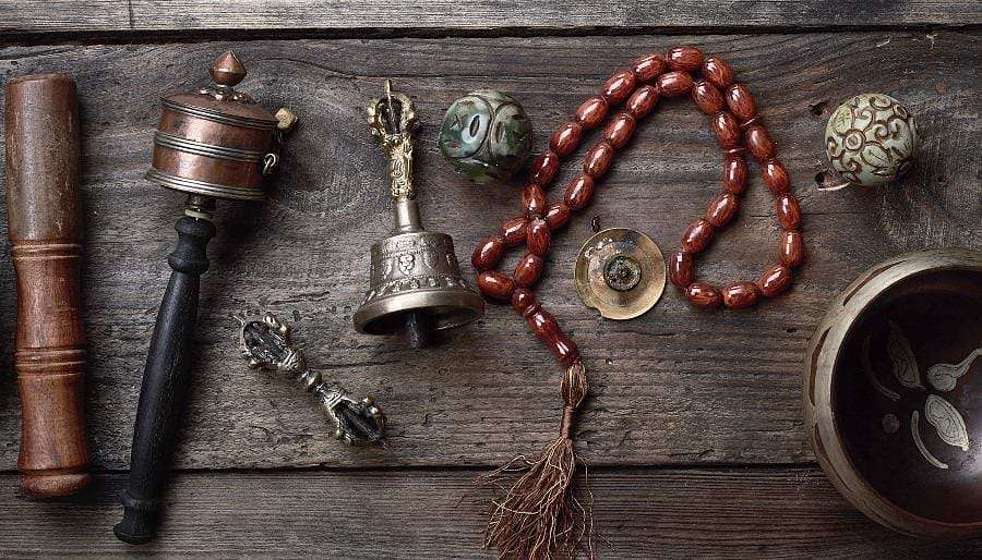 Copper Tibetan Ritual Table with Copper