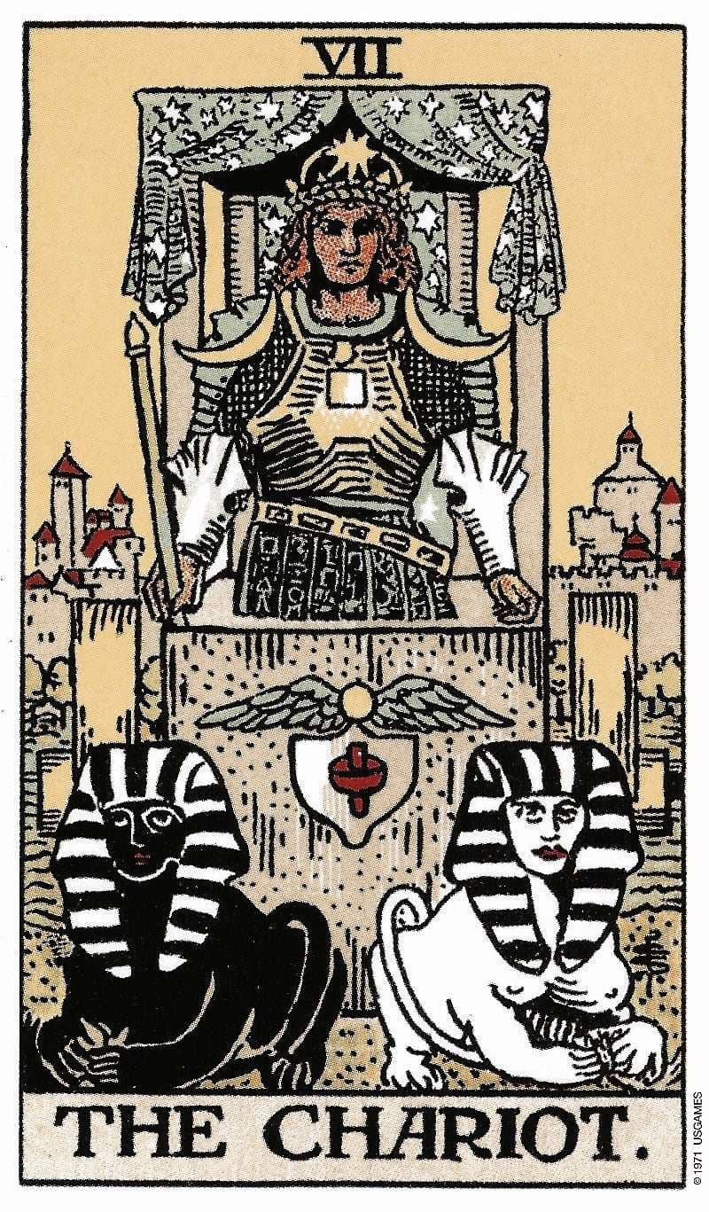 07-the-chariot-1 The Chariot Tarot Card from the Rider-Waite Tarot Deck
