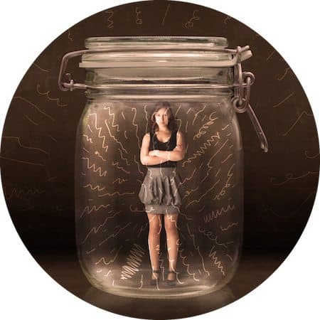 Businesswoman inside a jar with powerful hand drawn lines concept Get Un-Stuck! 4 Questions That’ll Transform Your Life & Career