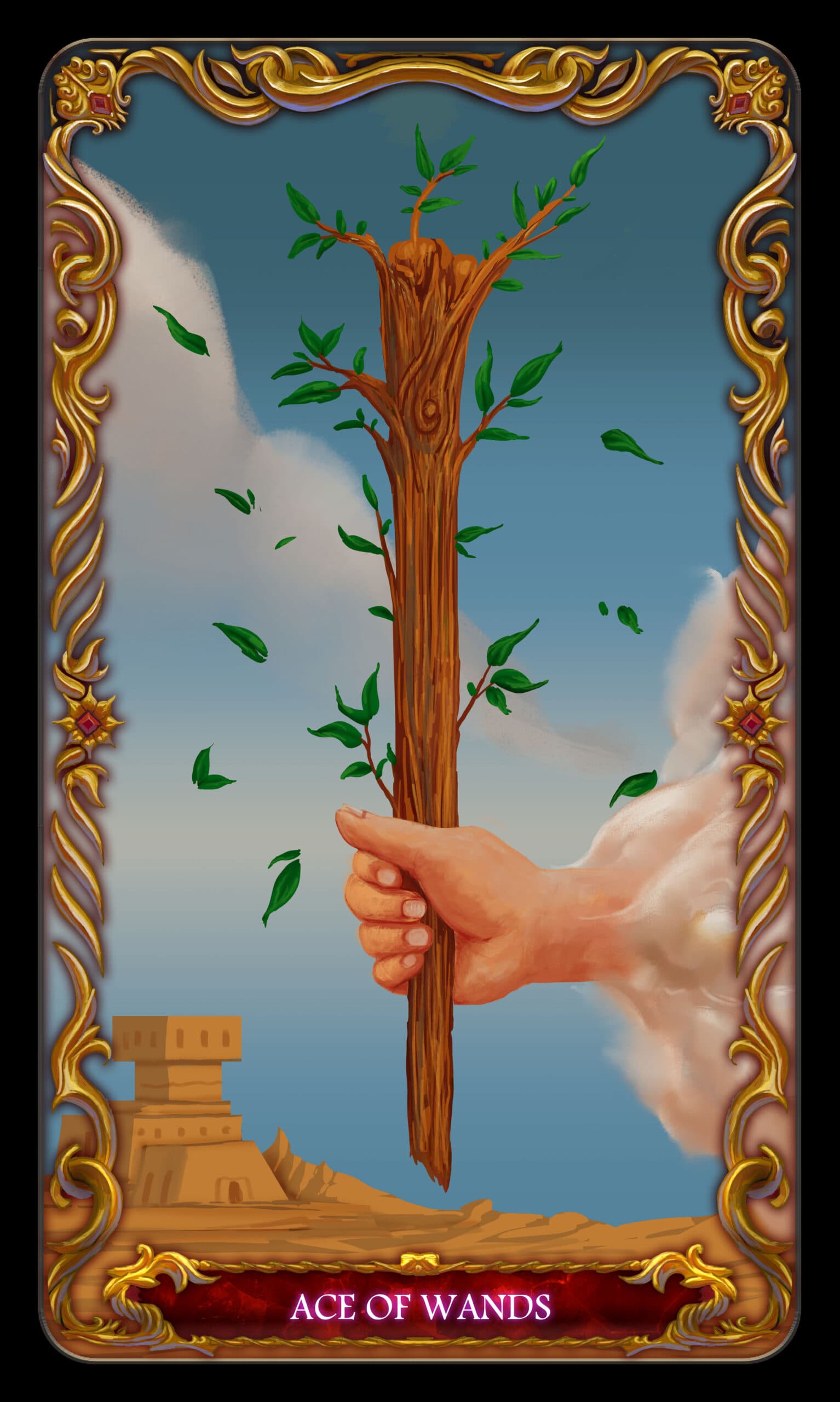 Ace of Wands tarot card Ace of Wands tarot card