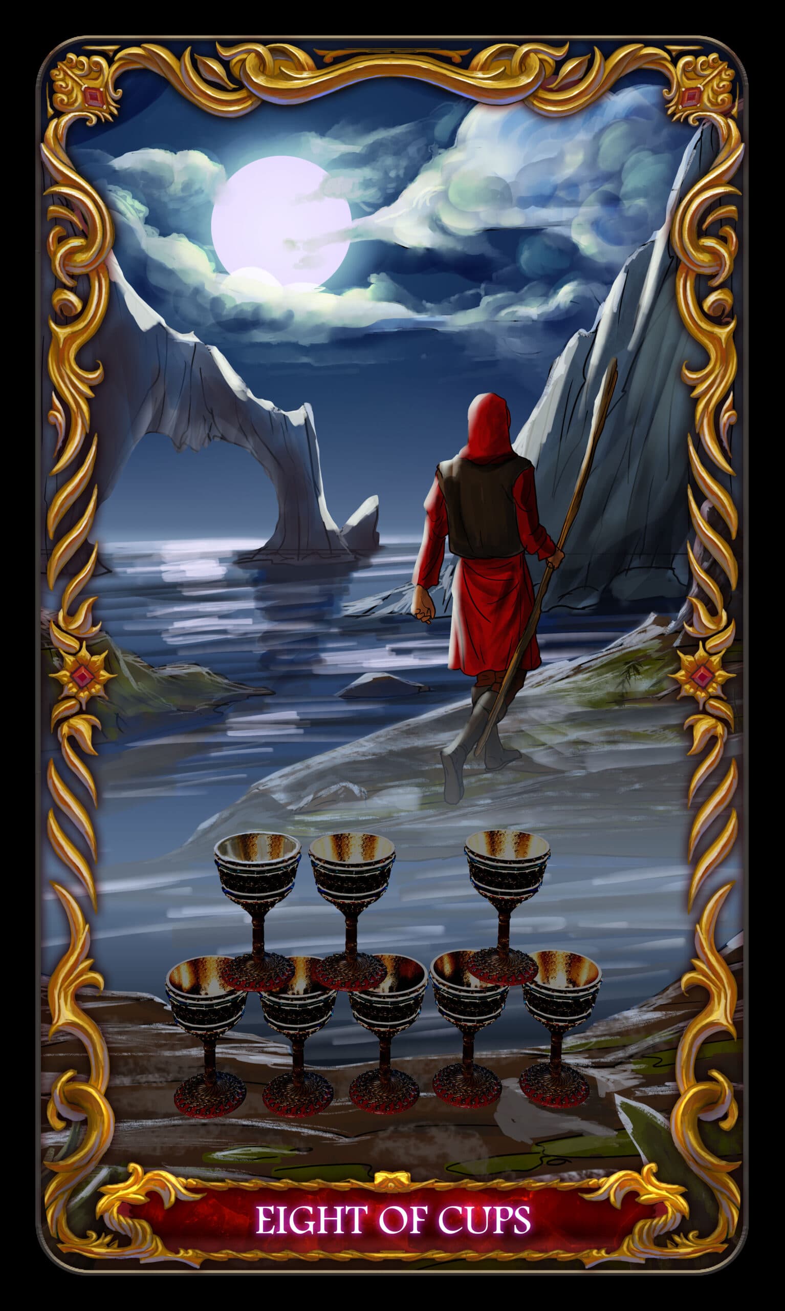 Eight of Cups Tarot Card Eight of Cups Tarot Card