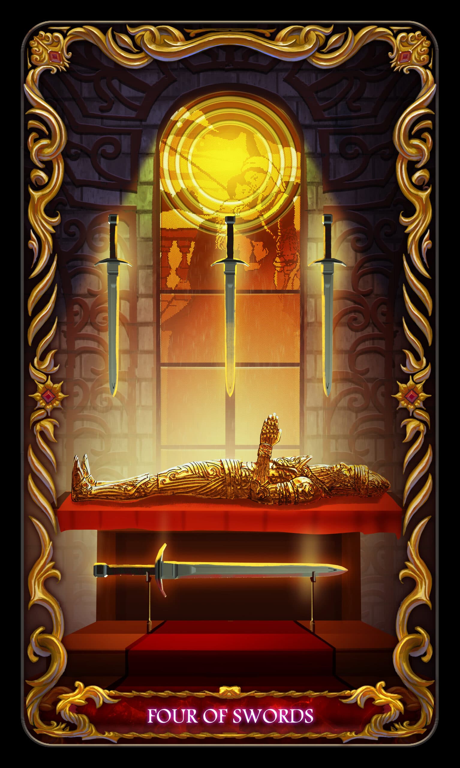 Four of Swords Four of Swords Tarot Card