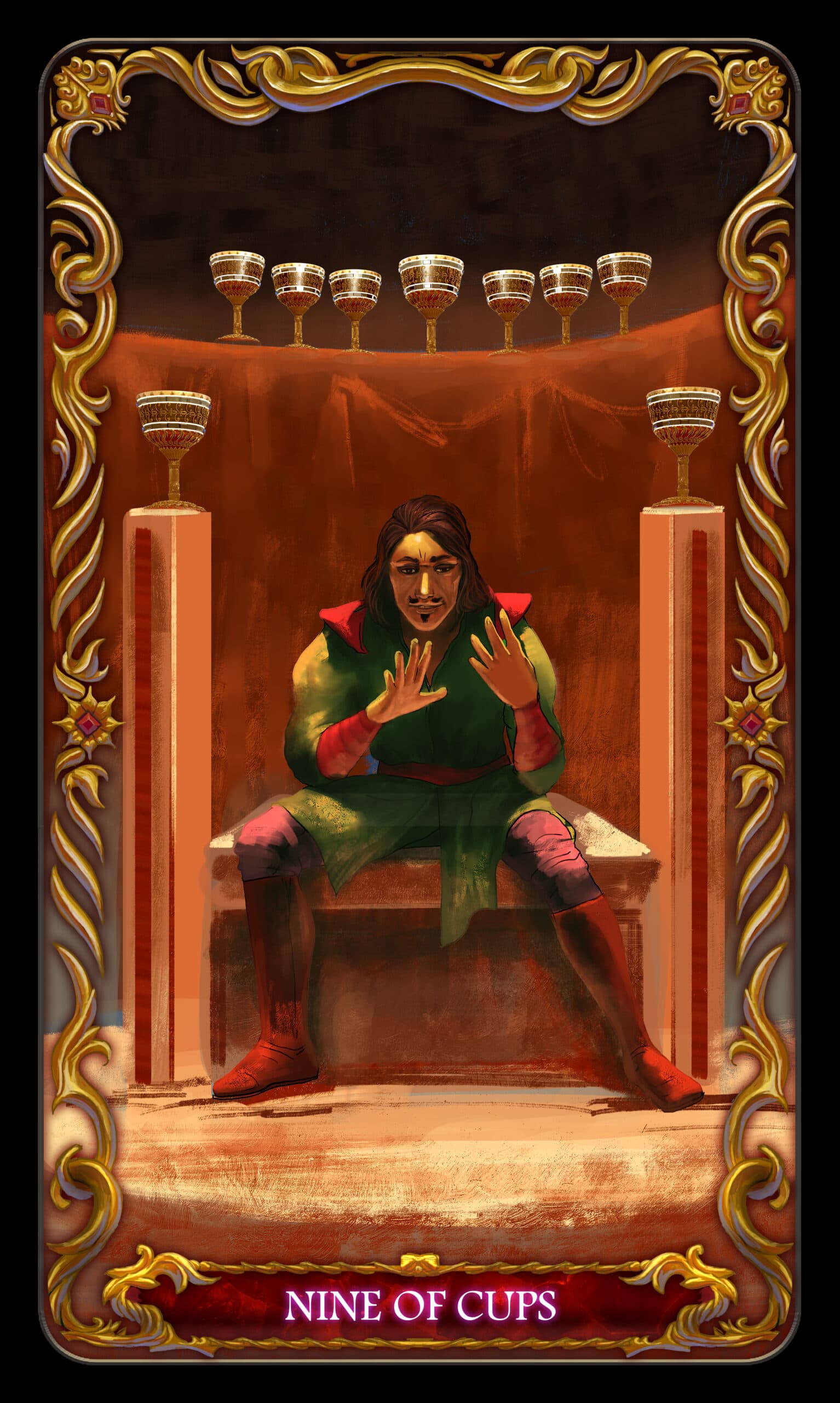 Nine of Cups Tarot Card Nine of Cups Tarot Card