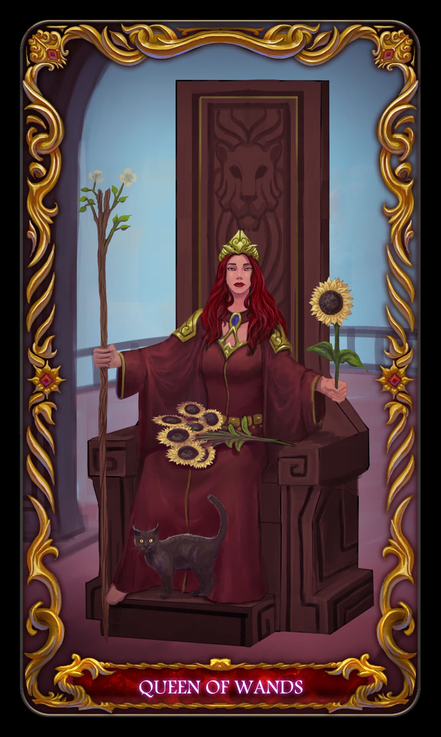 Queen of Wands Tarot Card Queen of Wands Tarot Card