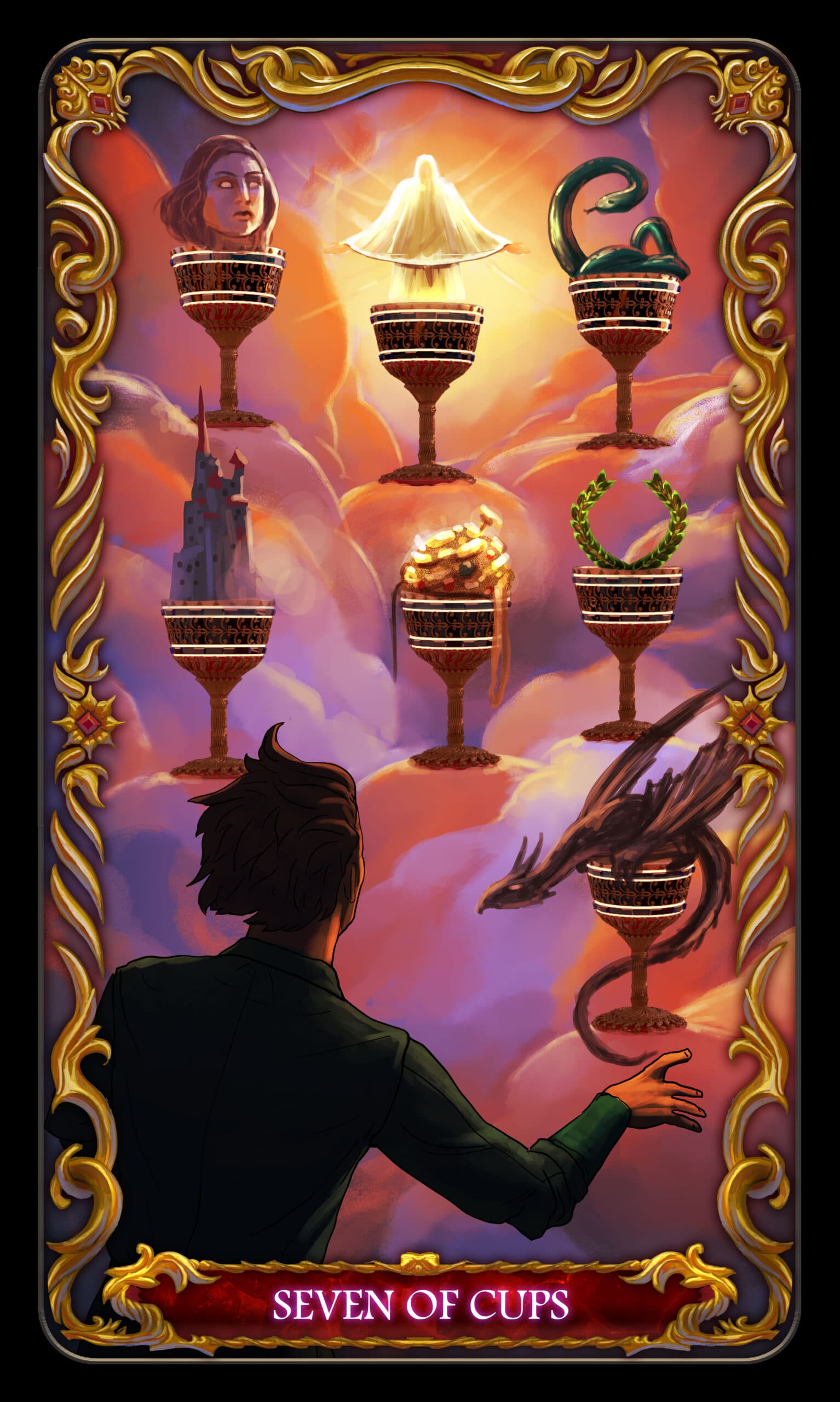 Seven of Cups Tarot Card Seven of Cups Tarot Card