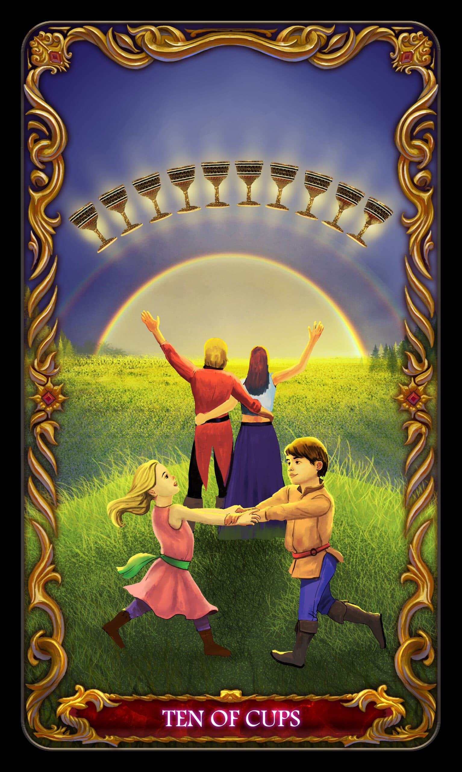 Ten of Cups Tarot Card Ten of Cups Tarot Card