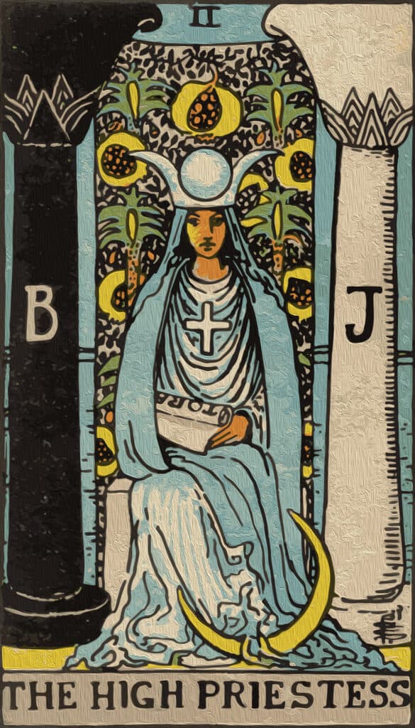 The Hierophant tarot card painted The Hierophant tarot card painted