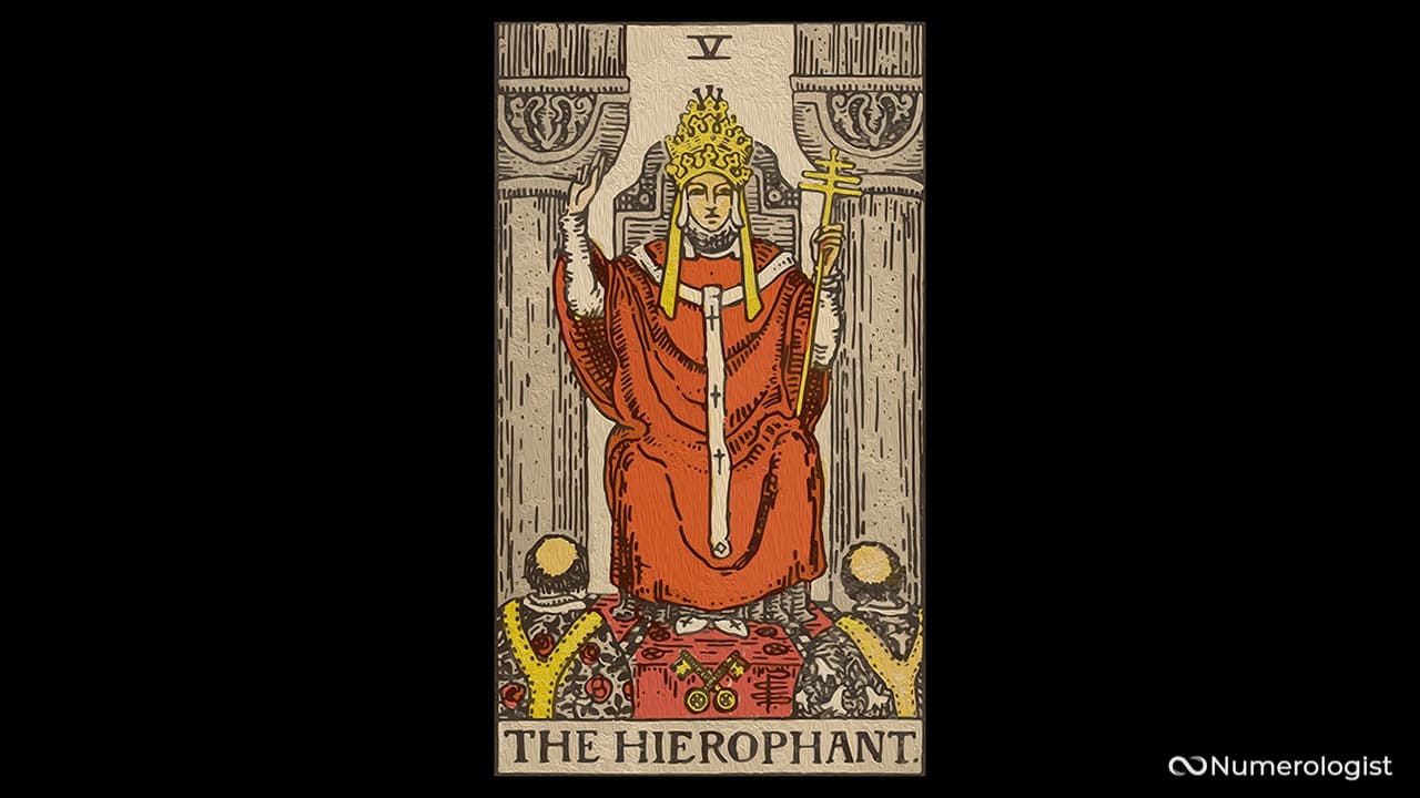 The Hierophant tarot card The Hierophant tarot card