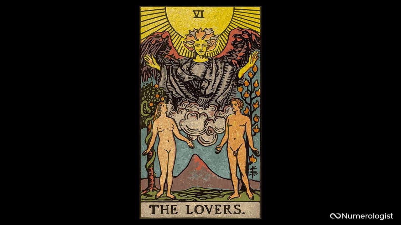 Lovers tarot card Lovers tarot card