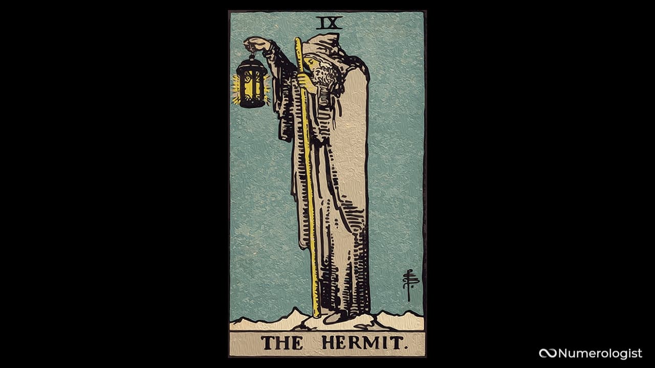 The hermit tarot card The hermit tarot card