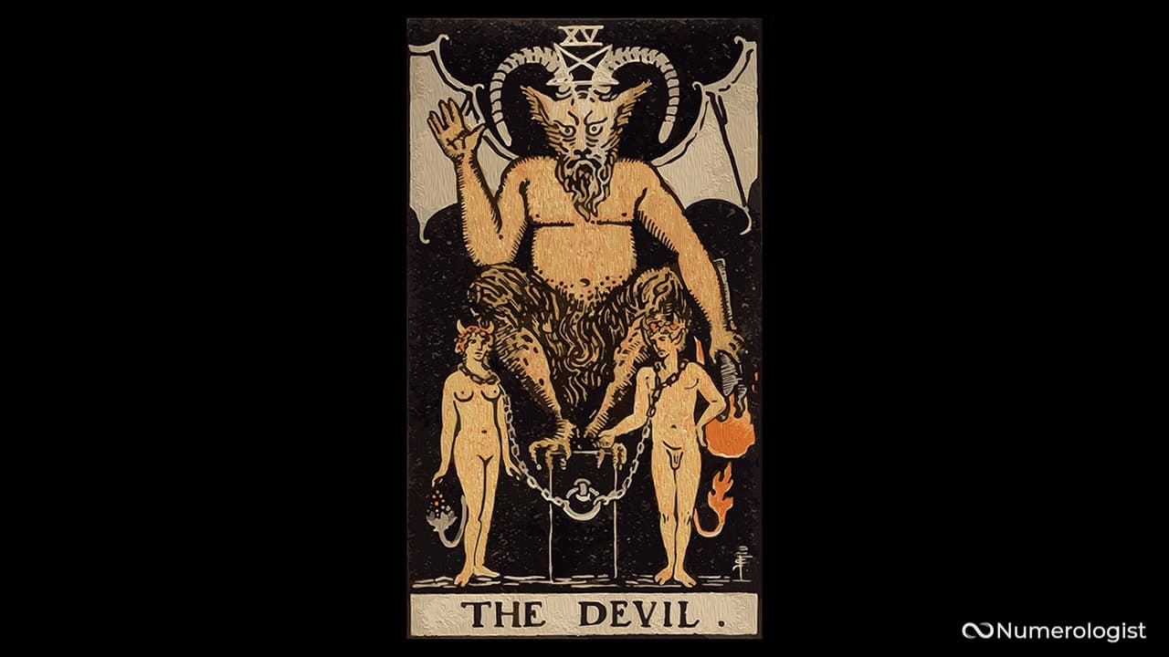 The Devil tarot card The Devil tarot card