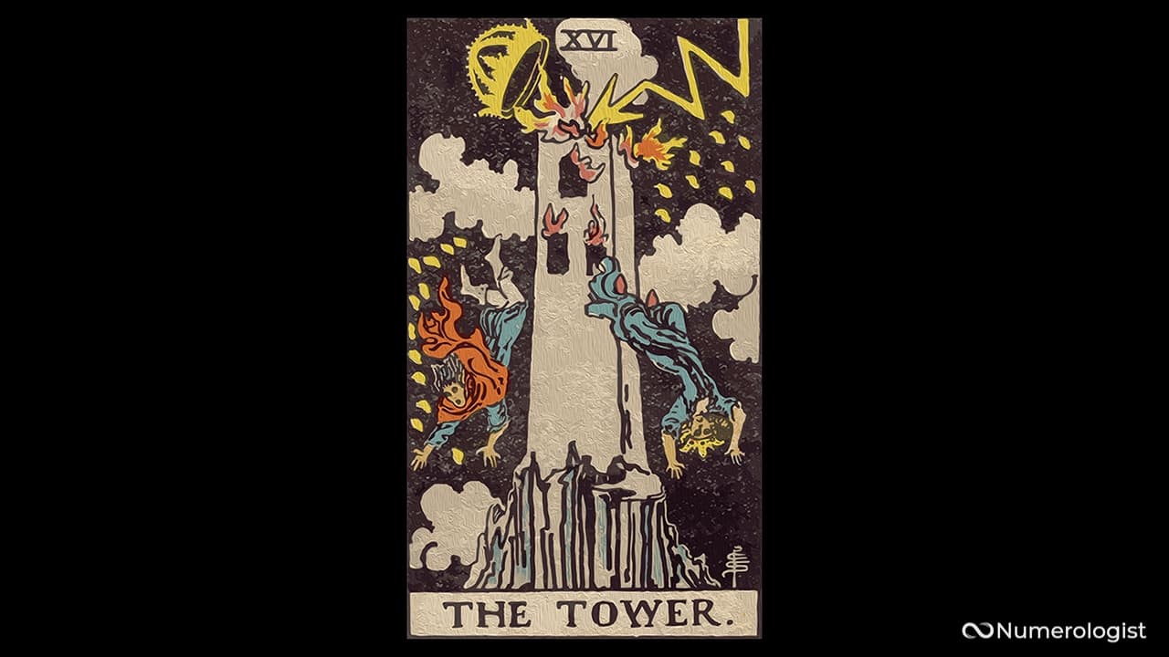The Tower tarot card The Tower tarot card