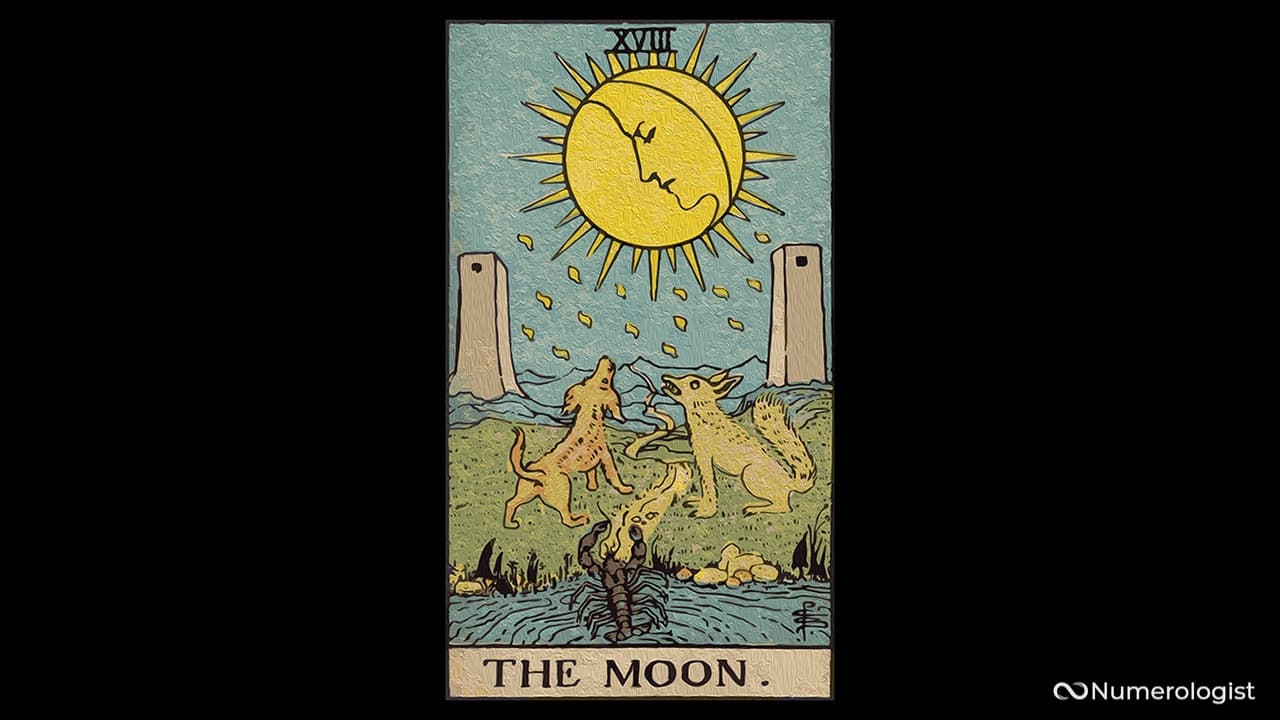 Moon Tarot Card Moon Tarot Card