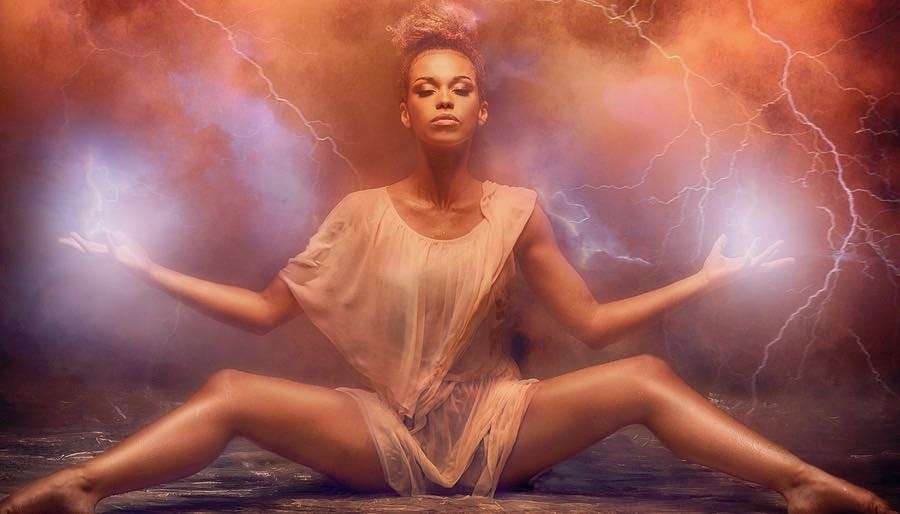 Root-Chakra Empowered African American Woman
