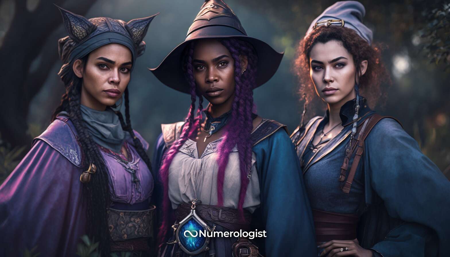 cosmicmidjourney_a_trio_of_beautiful_female_wizards Numerology For Wizards: Uncover the Truth about Using Arithmancy to See the Future!