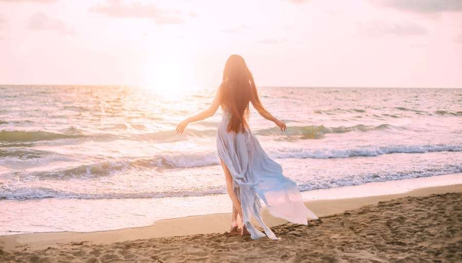 Soul Star Chakra Woman Angelic Woman on beach