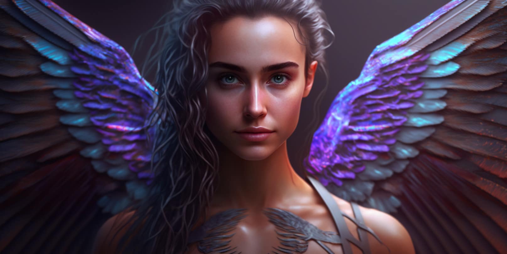 Angel_Image__017 Angel Number 212 - Angel with blue / Purple and light blue wings