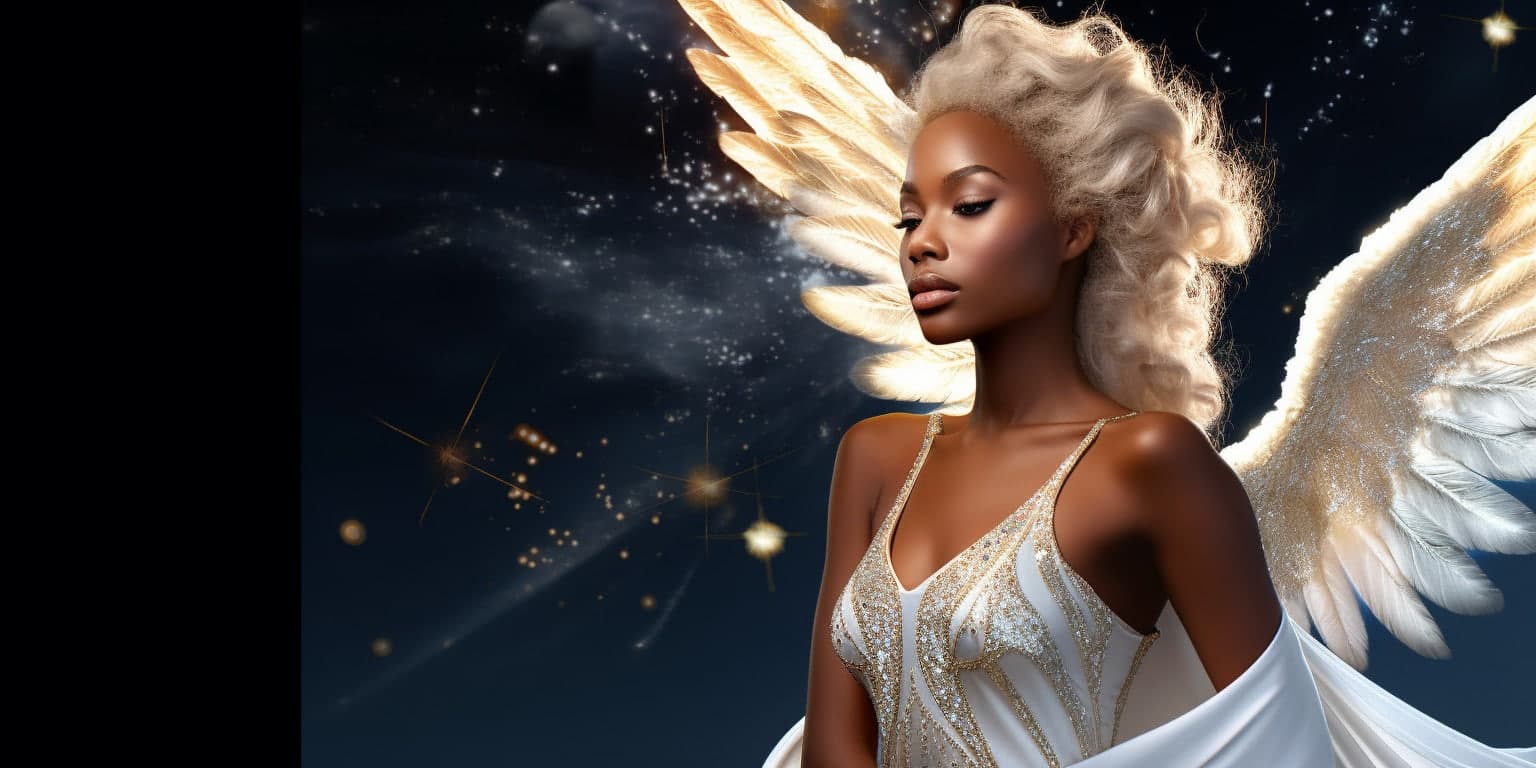 angel_a619-0405 Angel Number 622 - Angel with short blonde hair. Her wings are white.