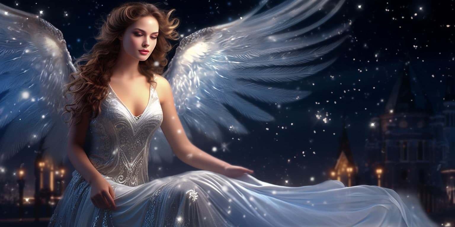 angel_a619-0472 Angel Number 449 - Angel with long dark hair.