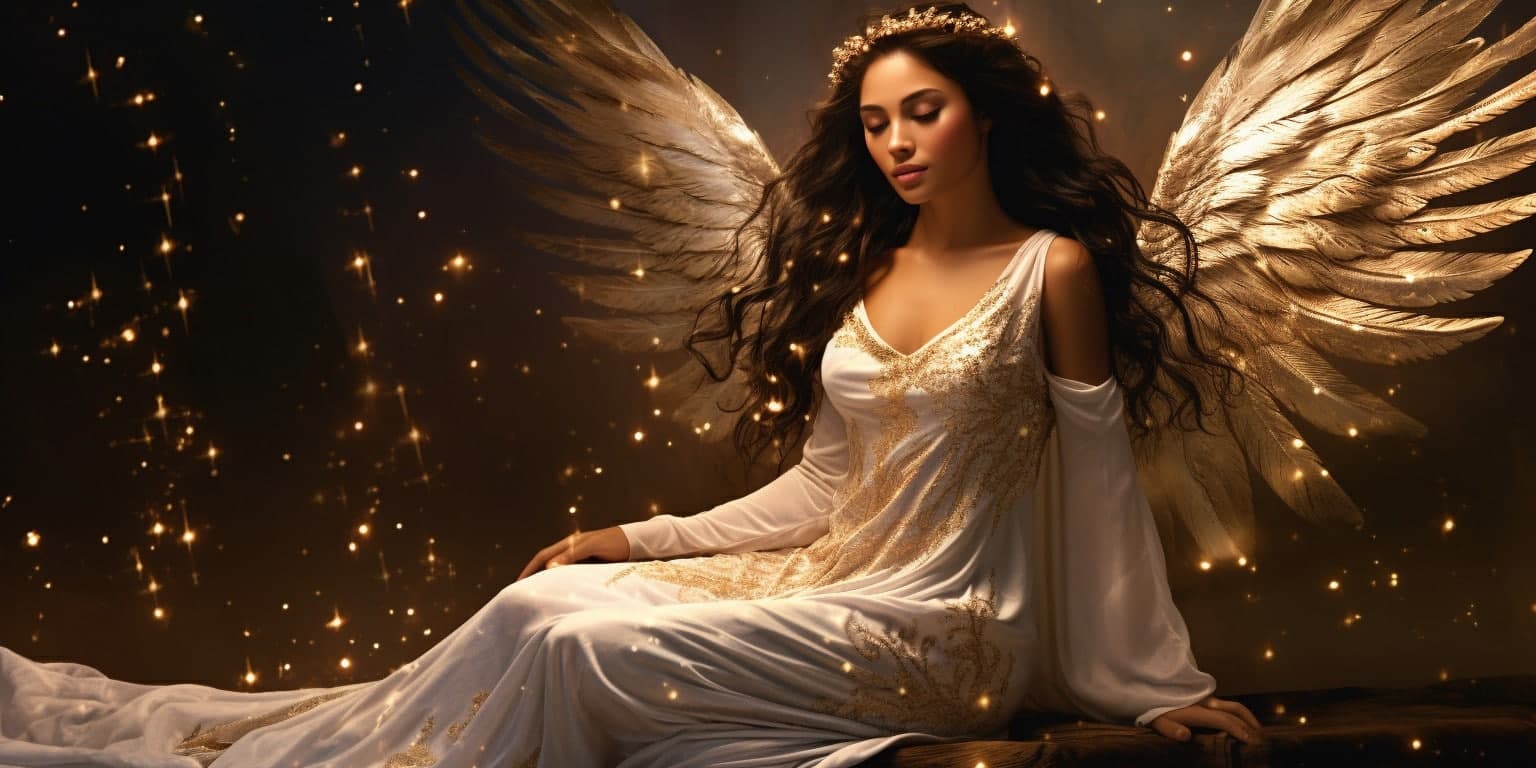 angel_a912-0525 Angel Number 878 - Angel with long dark hair.