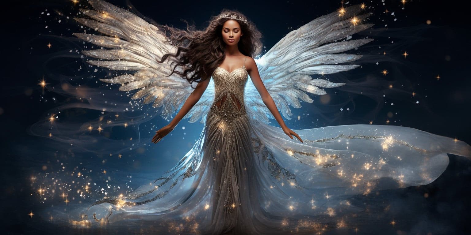 angel_a912-0511 Angel Number 1118 - Angel with long dark hair.