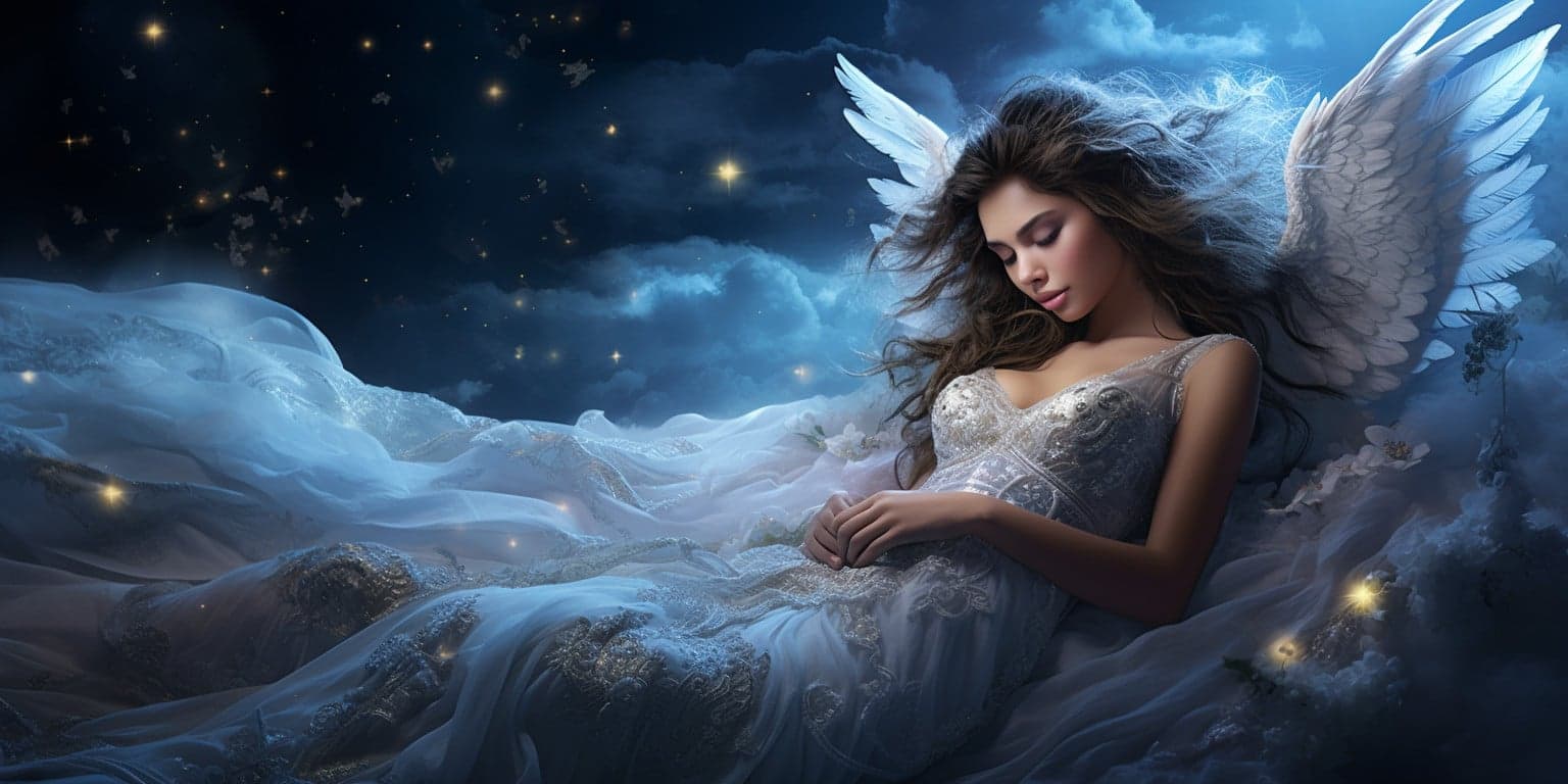 angel_a912-0547 Angel Number 1888 - Angel with long dark hair.