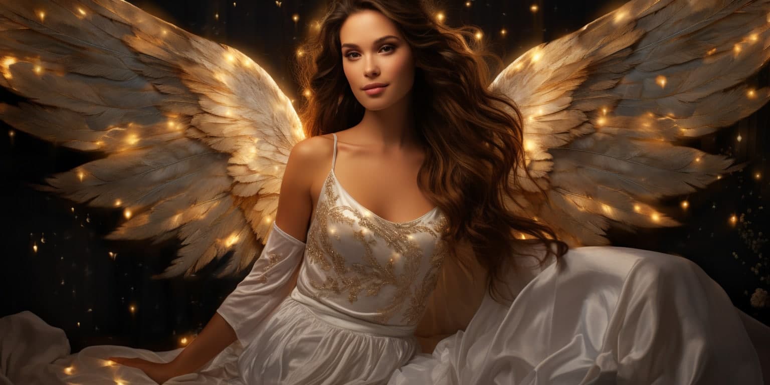 angel_a912-0579 Angel Number 2 - Angel with long dark hair.