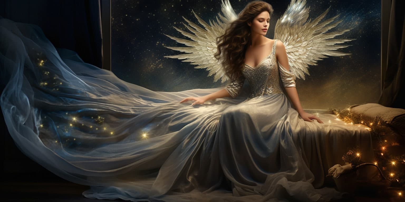 angel_a912-0512 Angel Number 1191 - Angel with long dark curly hair.