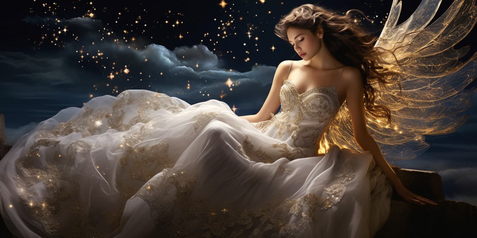 angel_a912-0543 Angel Number 9111 - Angel with long dark hair.