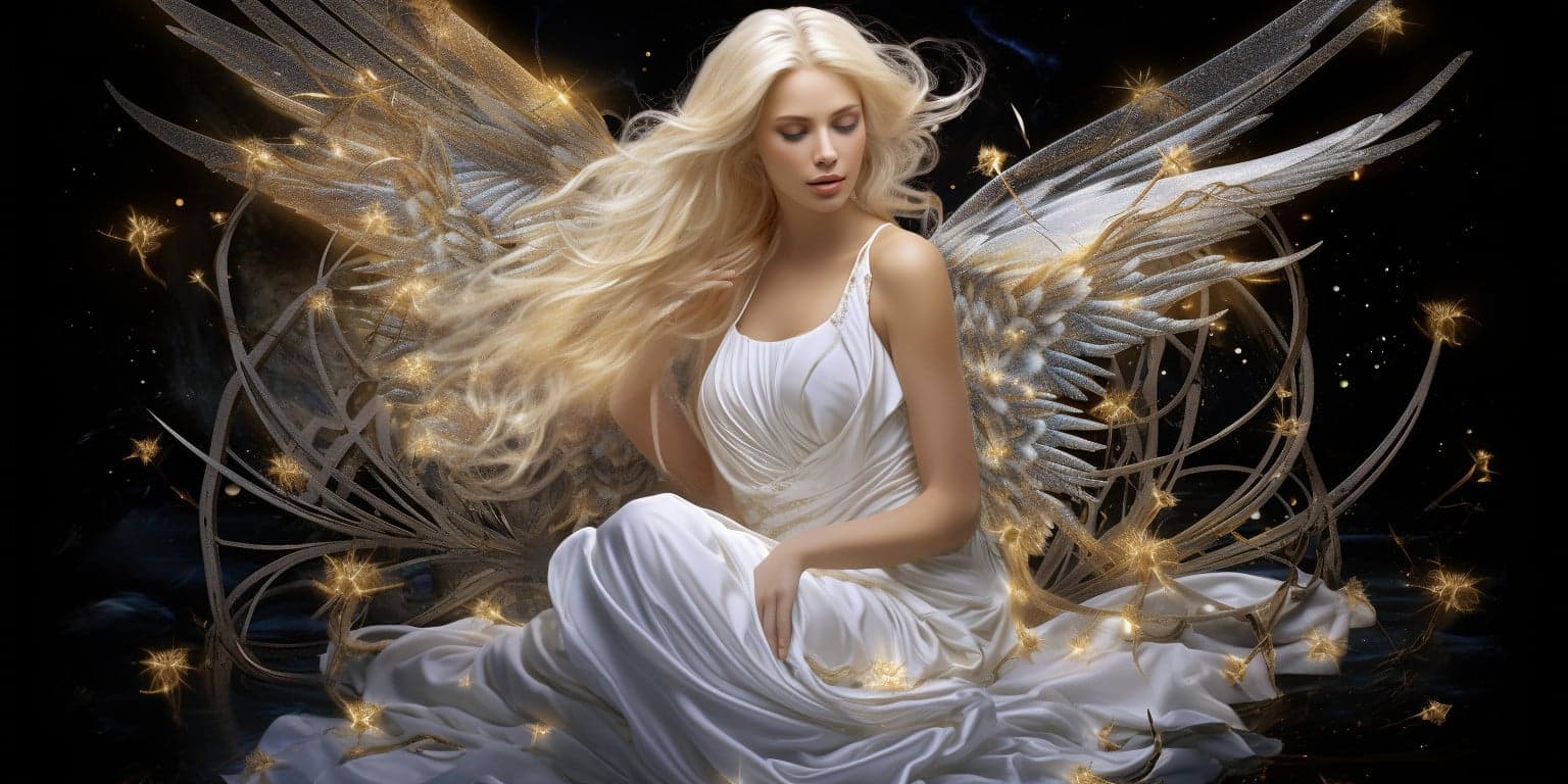 angel_a912-0575 Angel Number 9199 - Angel with long blonde hair.