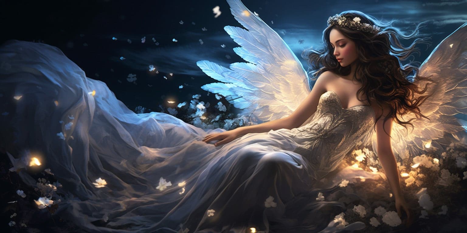 angel_a912-0578 Angel Number 9919 - Angel with long black hair.