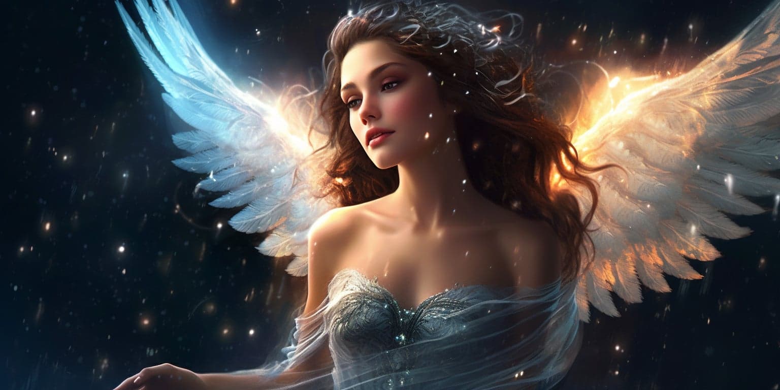 angel_a619-0487 Angel Number 2200 - Angel with long hair.