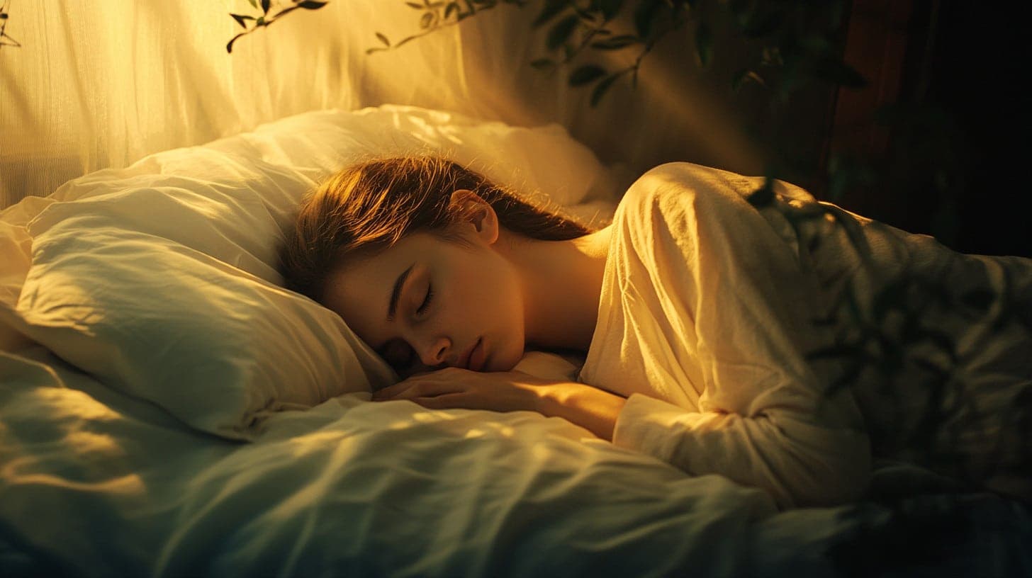 dreaming on a bed 2 woman remembering dream