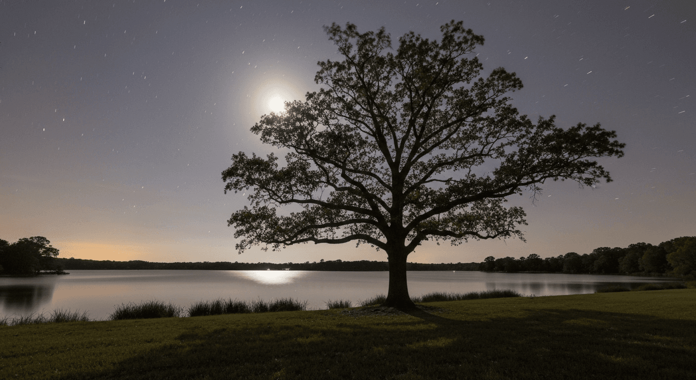 Silver moonlight illuminating tranquil landscape with shadows. Silver moonlight illuminating tranquil landscape with shadows.