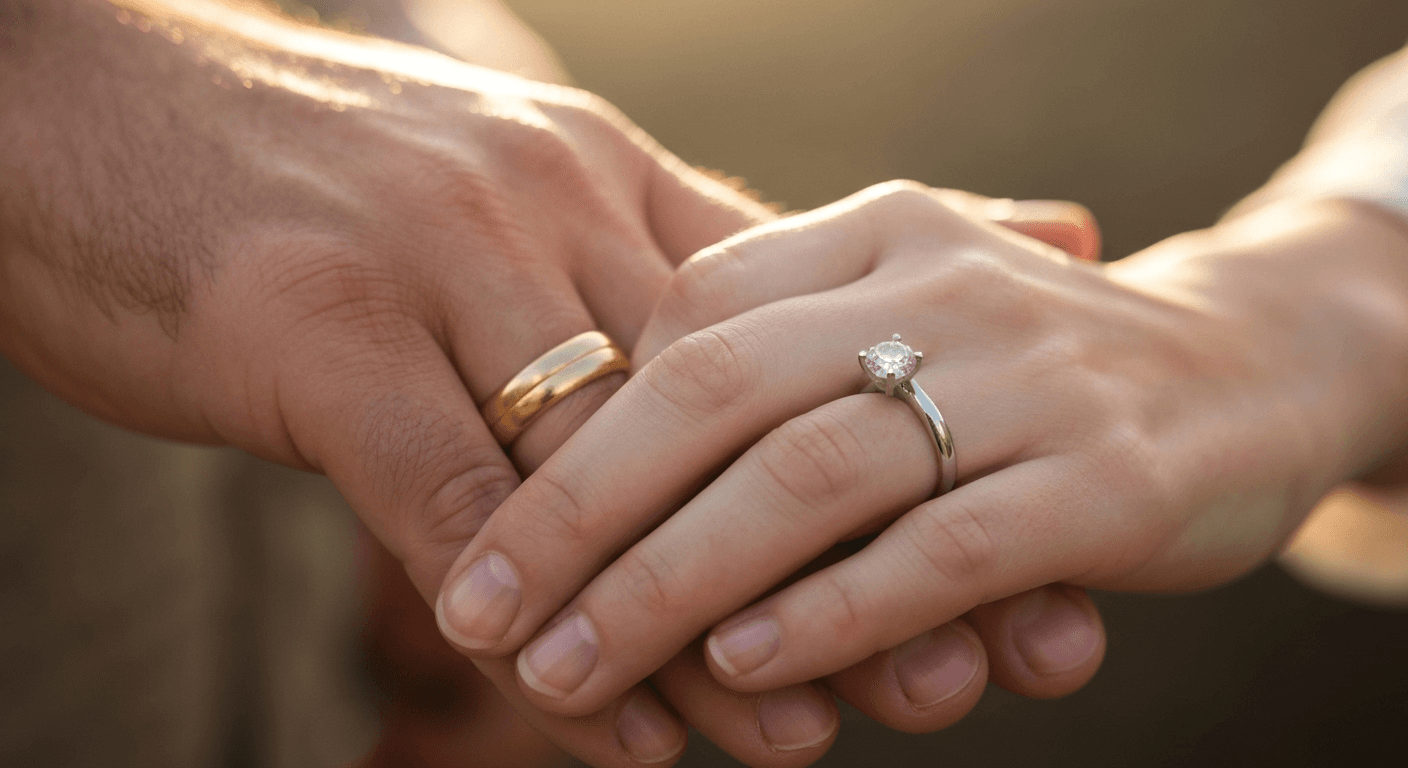 Close-up intertwined hands with wedding rings. Close-up intertwined hands with wedding rings.