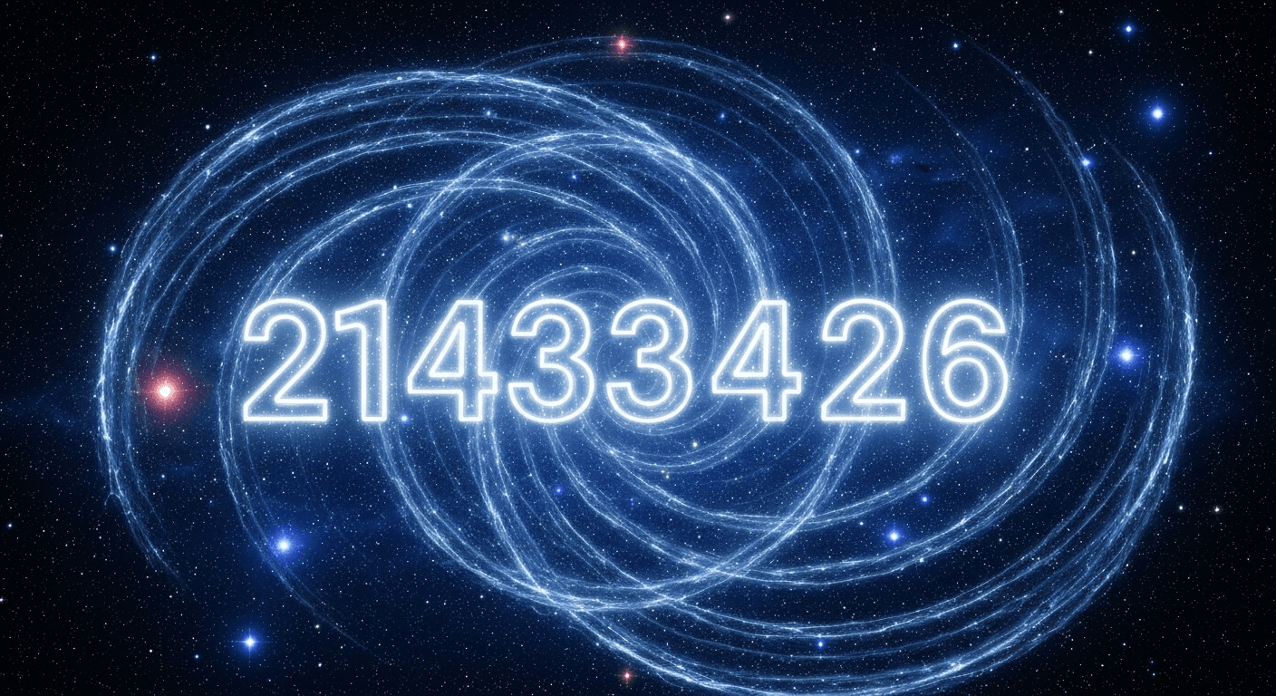 Glowing angel numbers in starlit cosmic sky. Glowing angel numbers in starlit cosmic sky.