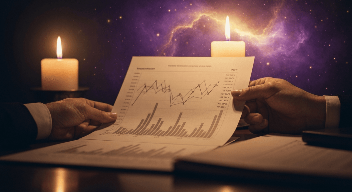 Hands holding investment charts, candlelit study environment. Hands holding investment charts, candlelit study environment.