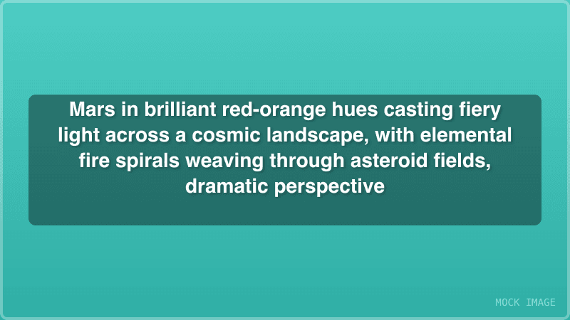Mars casting fiery light through asteroid fields Mars casting fiery light through asteroid fields