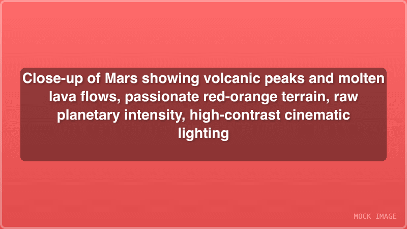Mars volcanic peaks with molten lava flows. Mars volcanic peaks with molten lava flows.