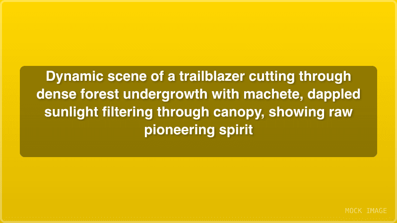 Trailblazer cutting through dense forest with machete. Trailblazer cutting through dense forest with machete.