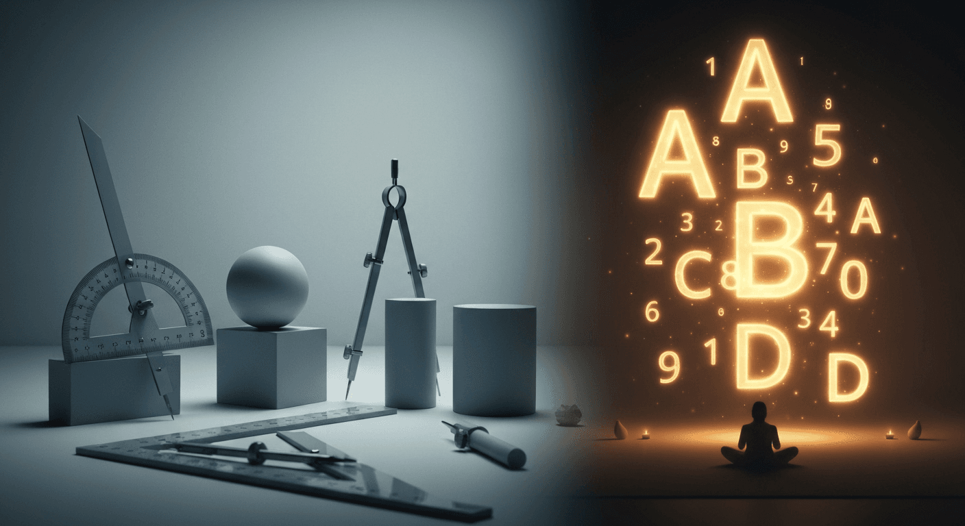 Greek geometric tools versus Indian glowing number symbols. Greek geometric tools versus Indian glowing number symbols.