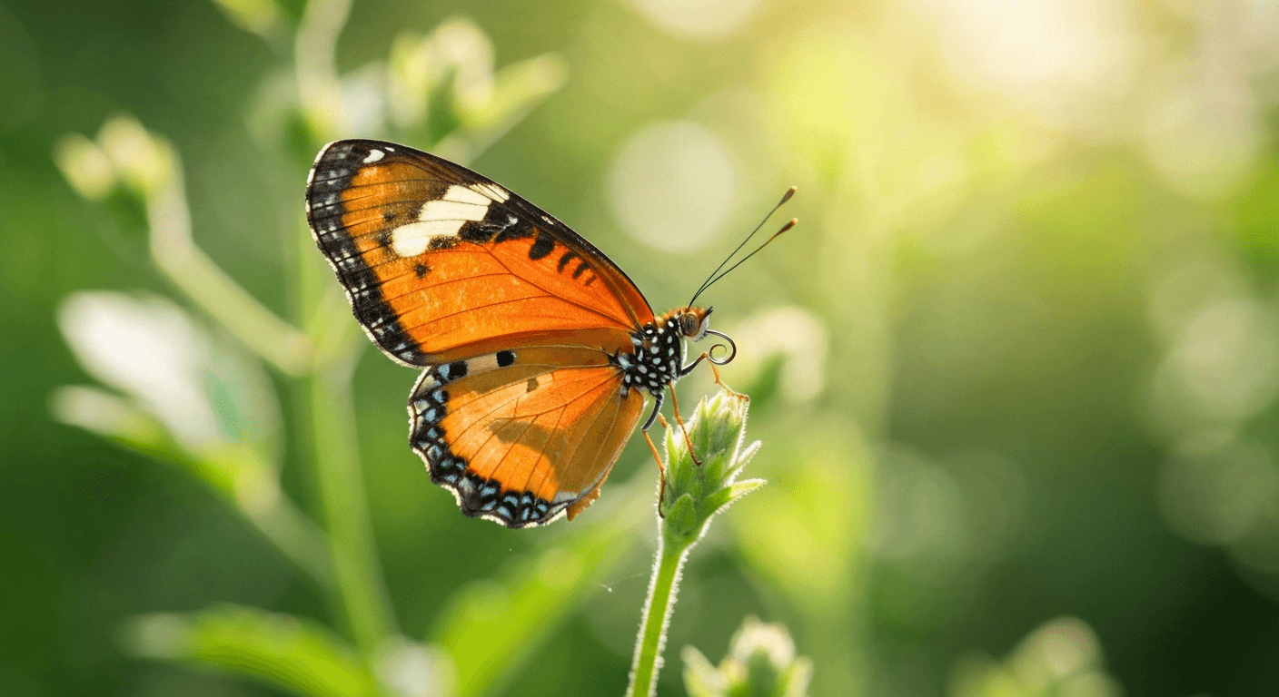 Monarch butterfly wings with orange black patterns. Monarch butterfly wings with orange black patterns.