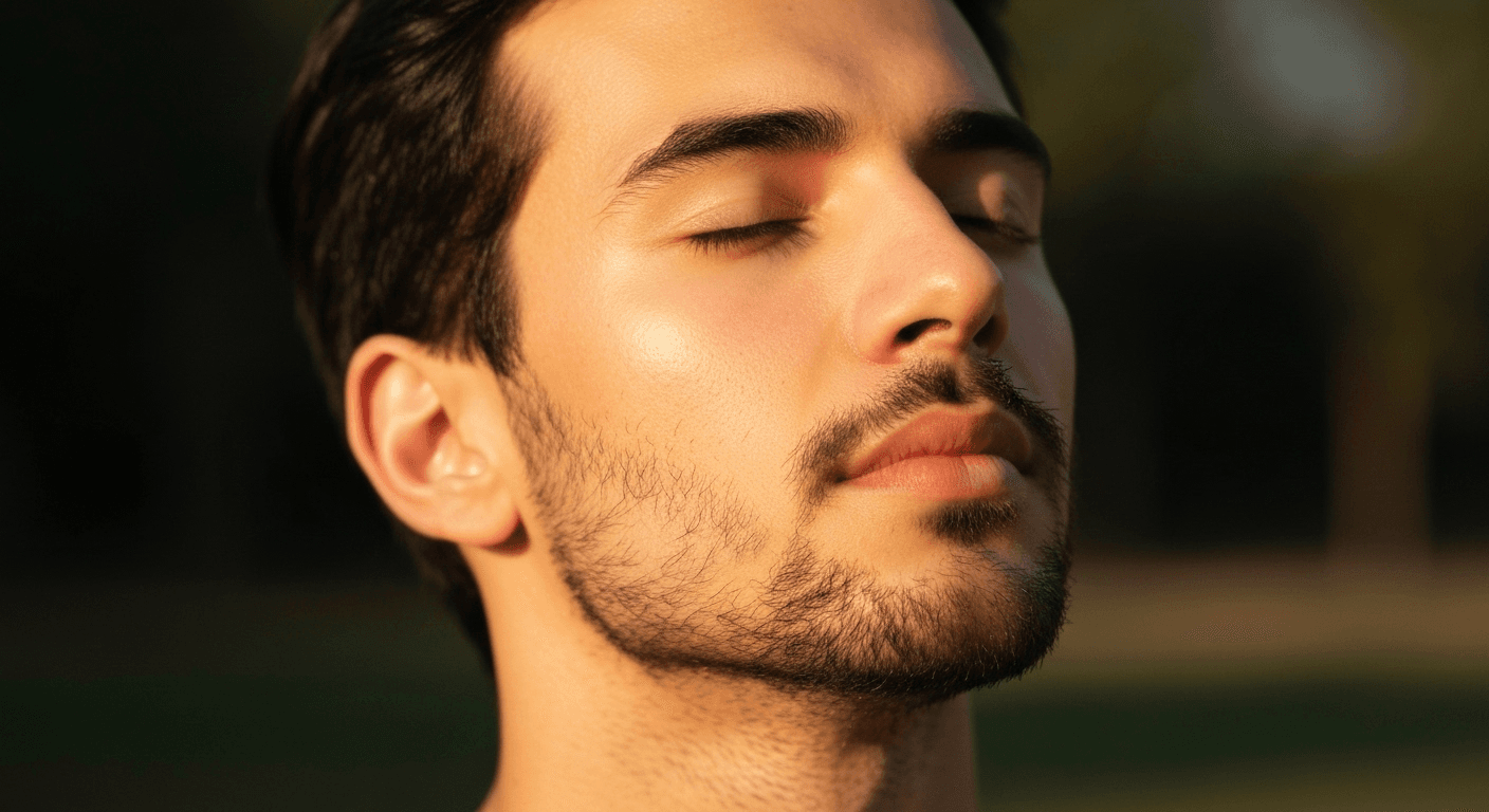 Person meditating peacefully in warm afternoon sunlight. Person meditating peacefully in warm afternoon sunlight.