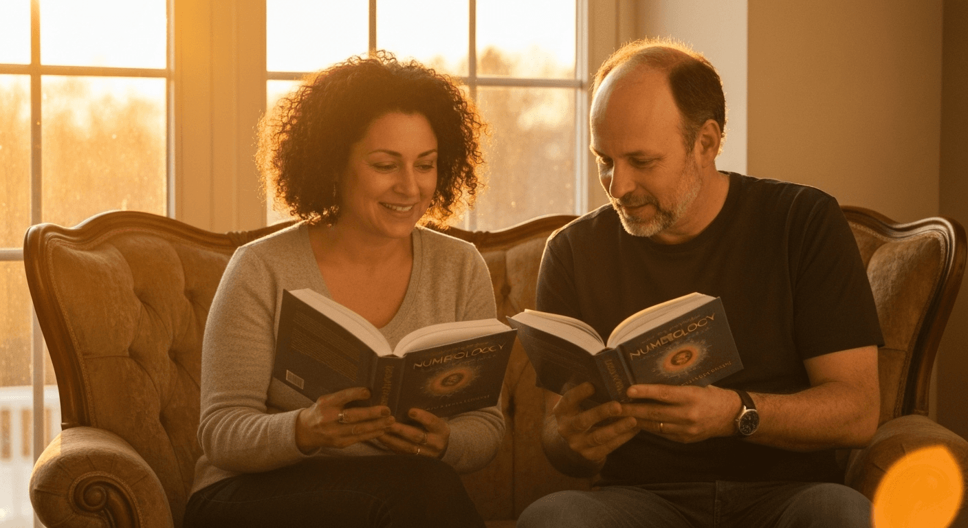 Two people sharing intimate moment over books. Two people sharing intimate moment over books.